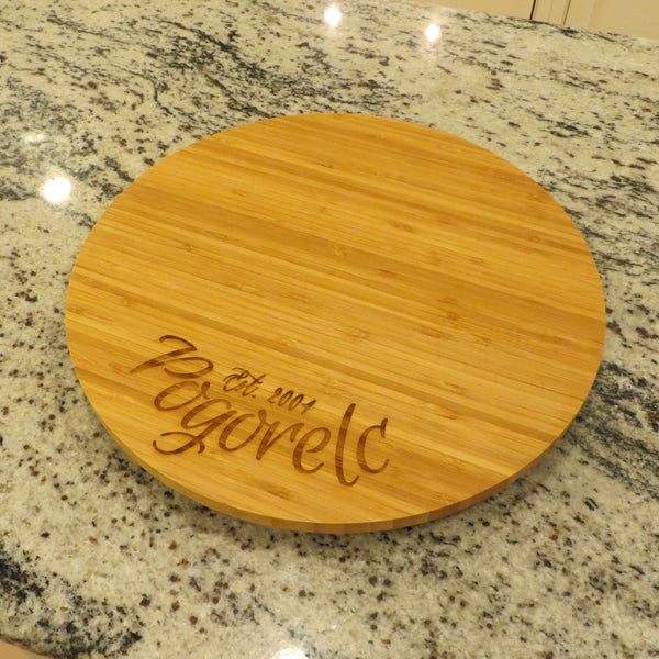 Personalized Wood Lazy Susan