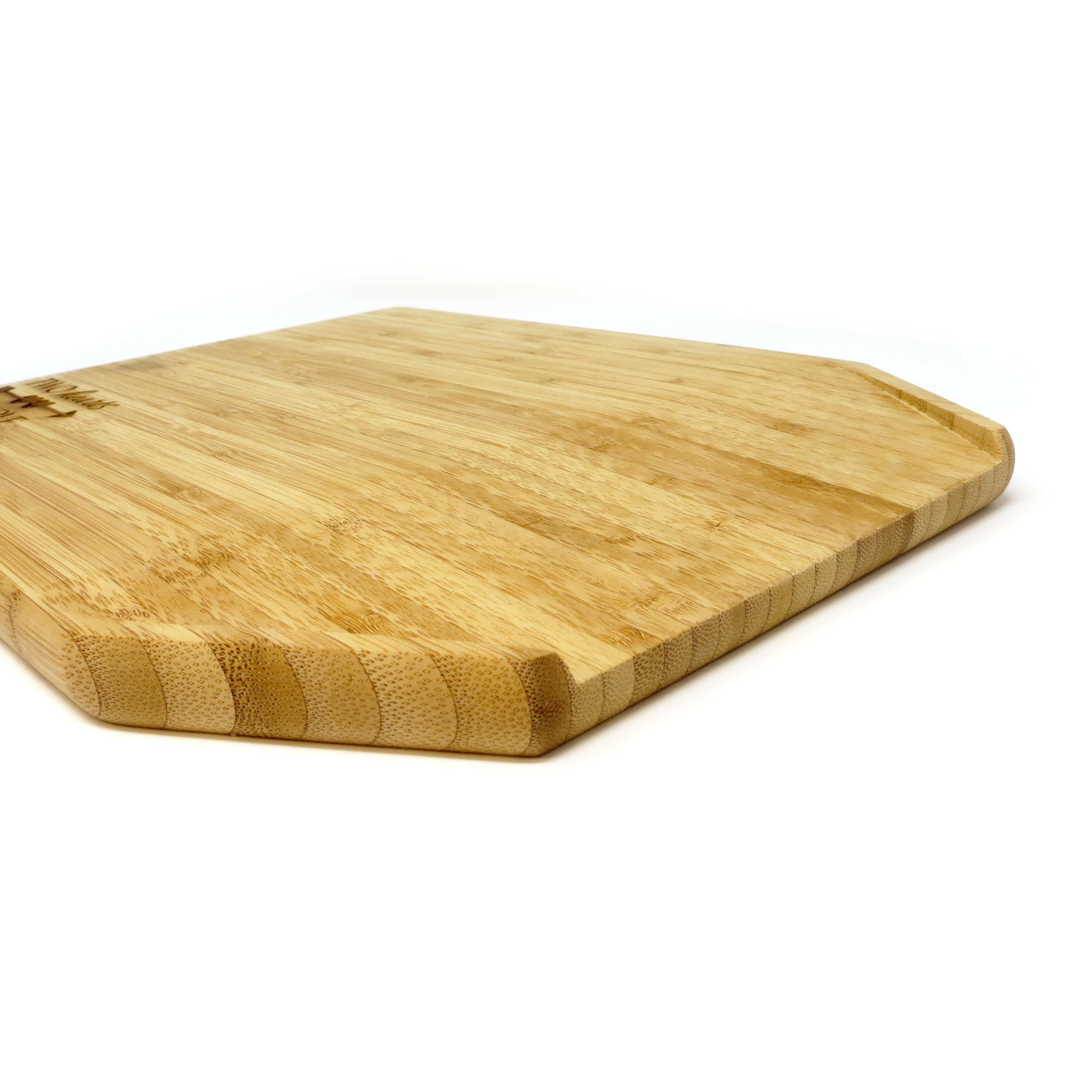 Personalized Bamboo Angled Cutting Board.