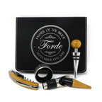 Personalized Wine Accessory Kit with Case.
