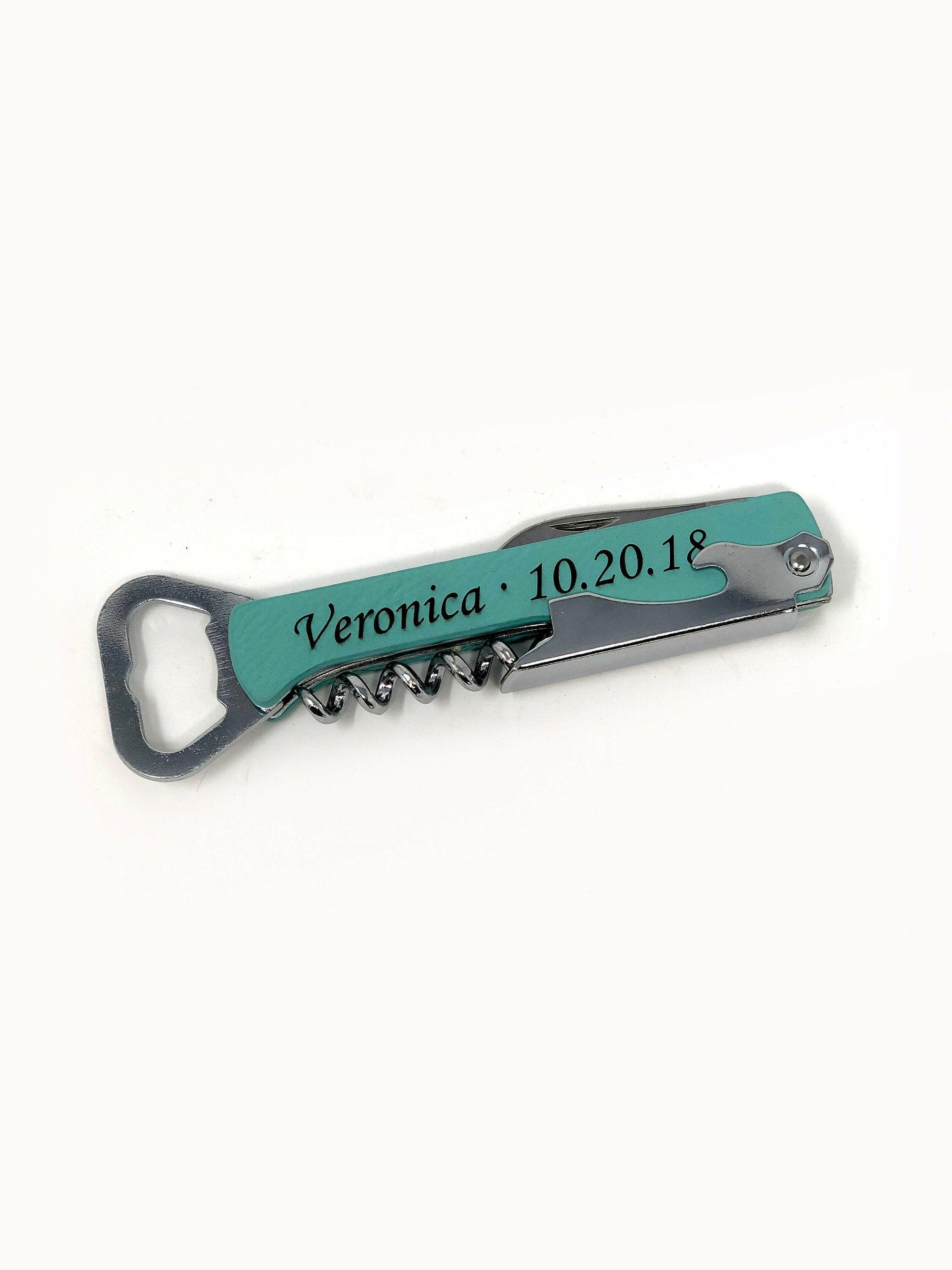 Personalized Leatherette Beer & Wine Bottle Opener.