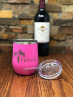 Engraved Stainless Steel Vacuum Insulated Wine Tumbler.