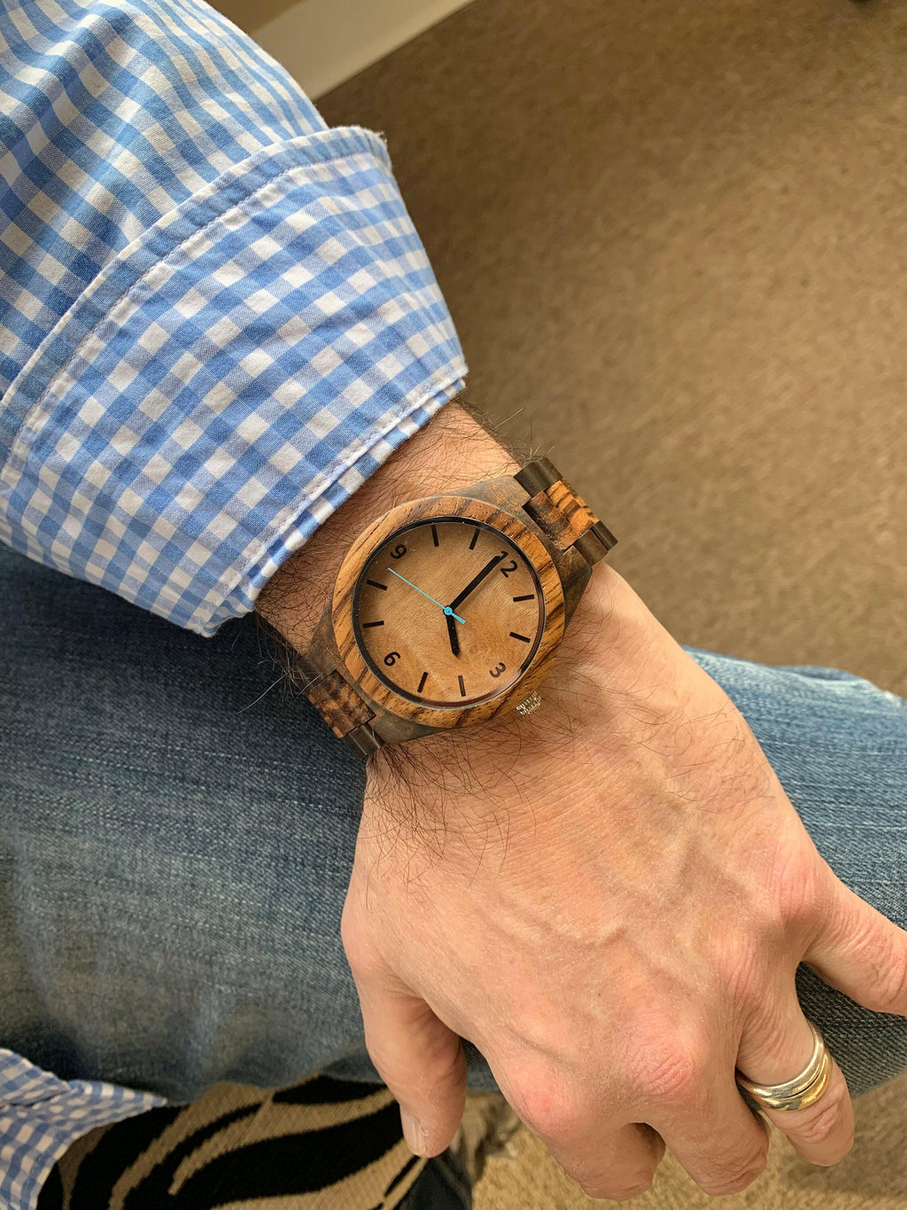 Personalized Mens Wooden Wrist Watch.