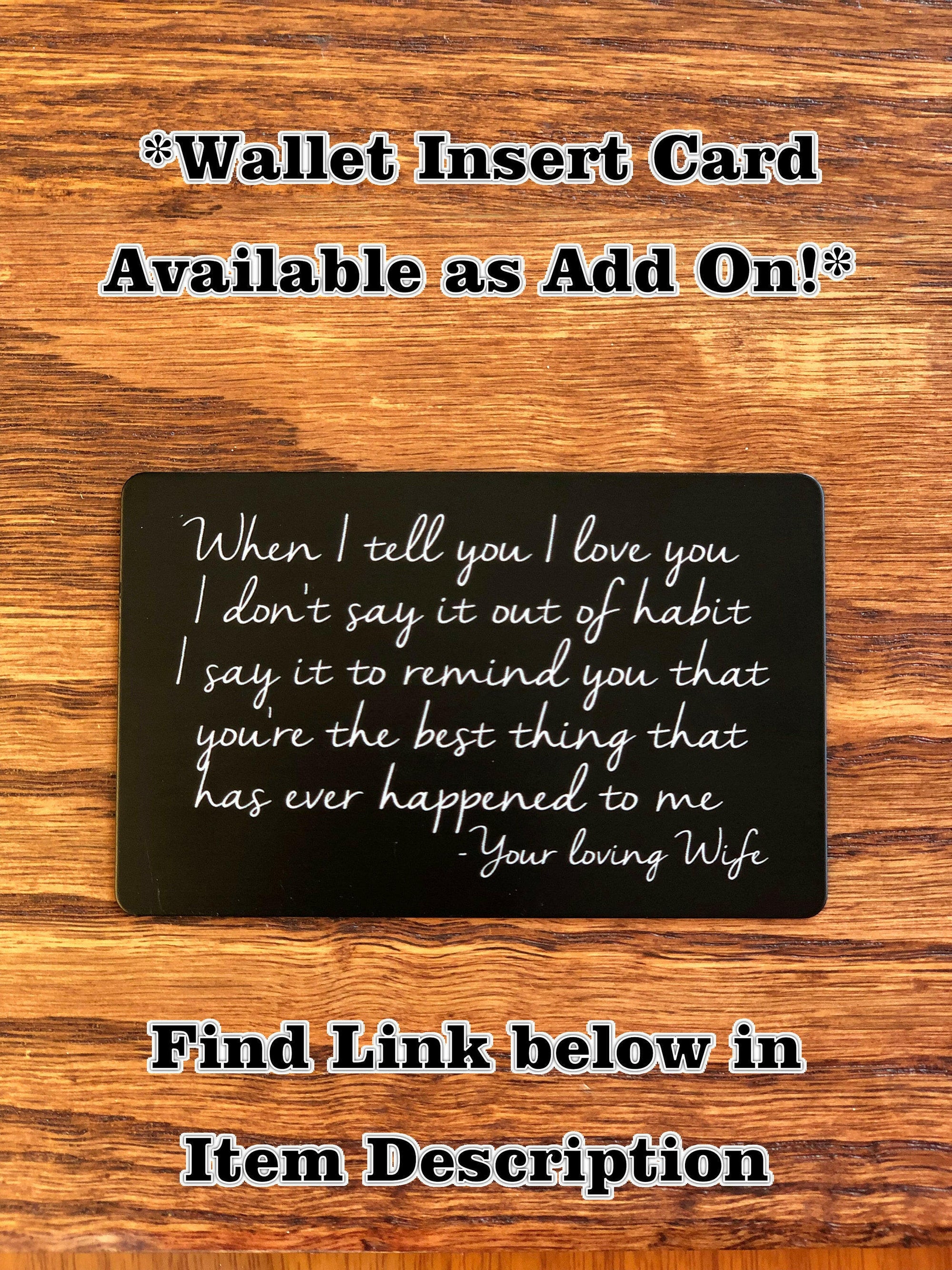 Custom Personalized Tri-Fold Mens Leather Wallet w/ Wooden Crate.