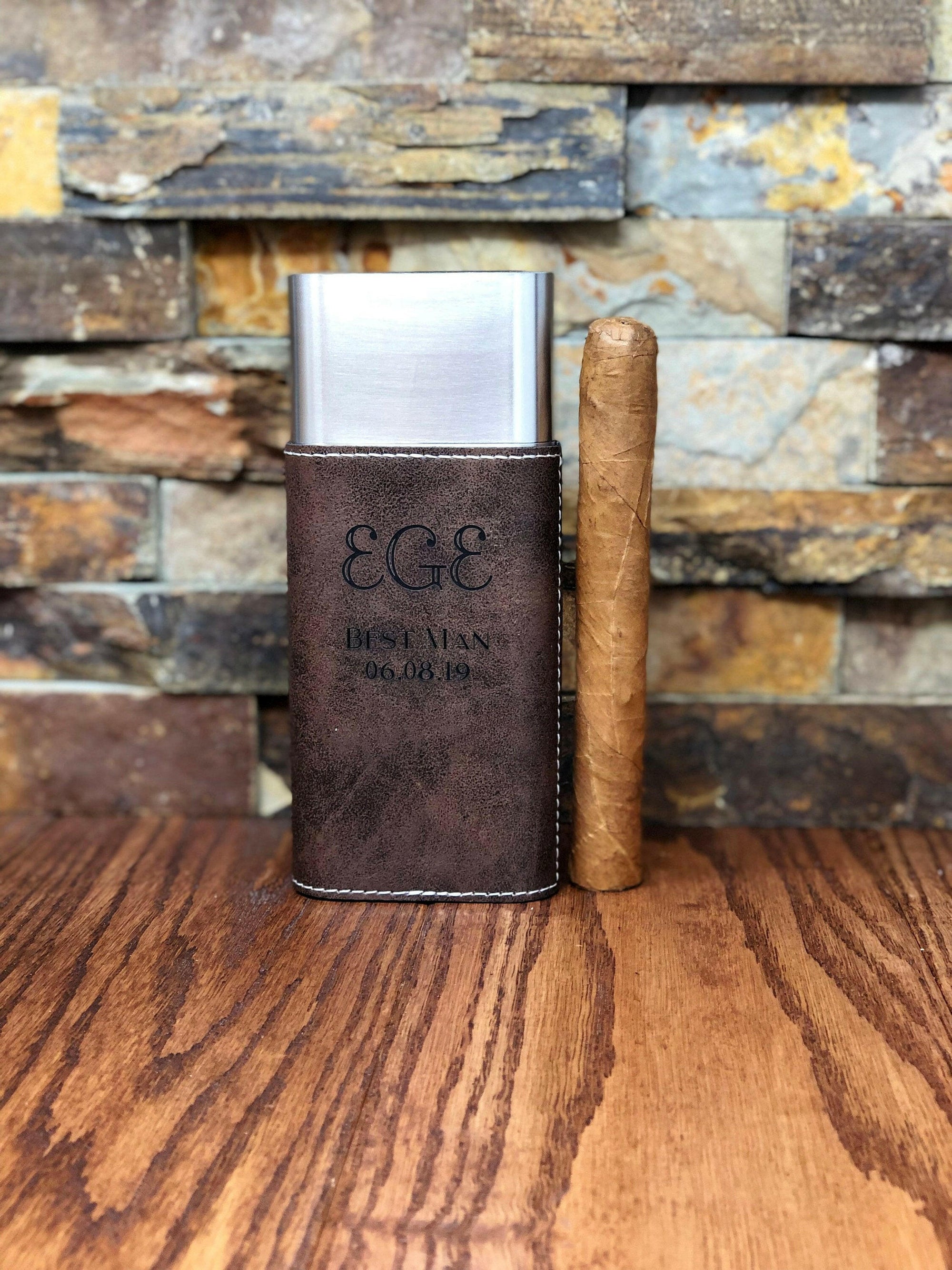 Custom Cigar Case with Guillotine Cutter.