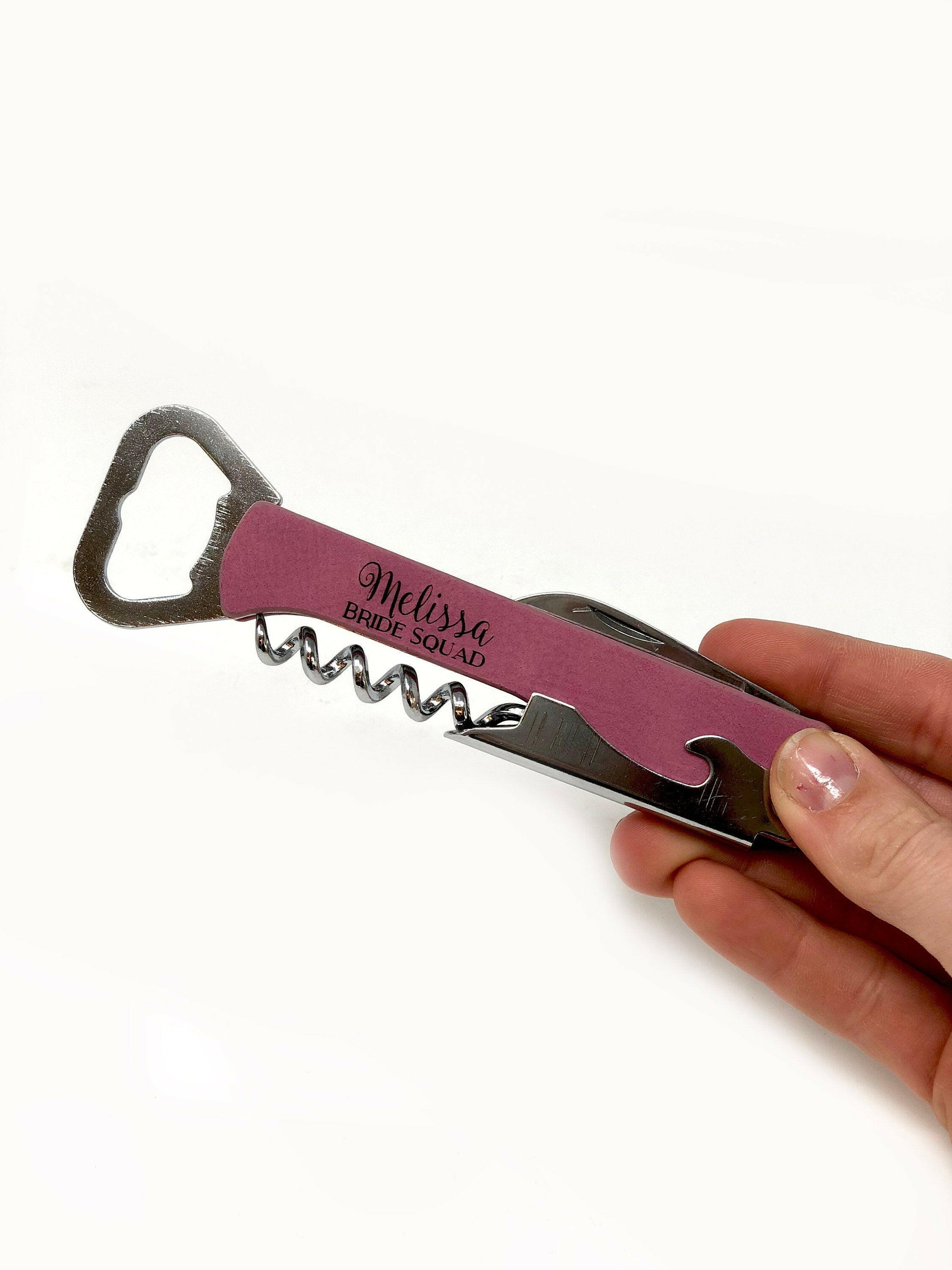 Pink Wine Cork Screw Bottle Opener.