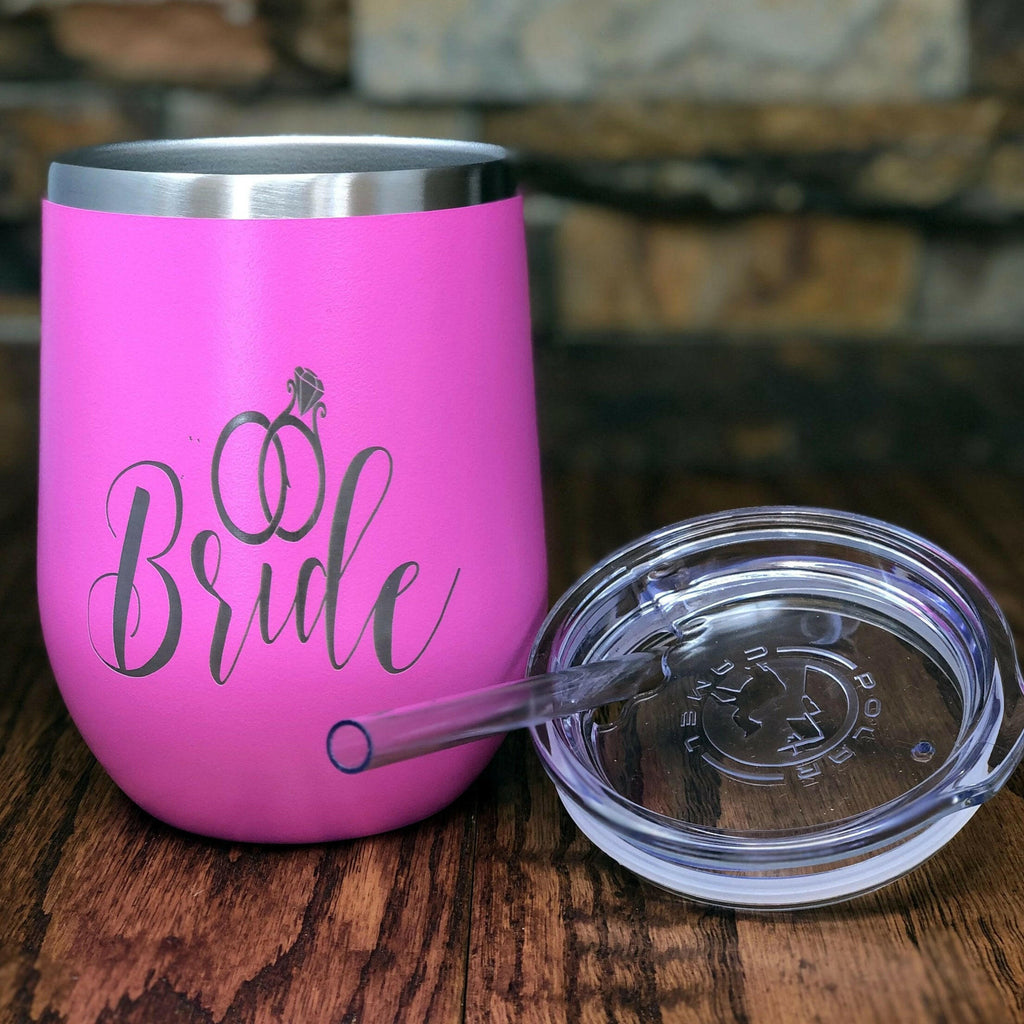 Engraved Stainless Steel Vacuum Insulated Wine Tumbler.
