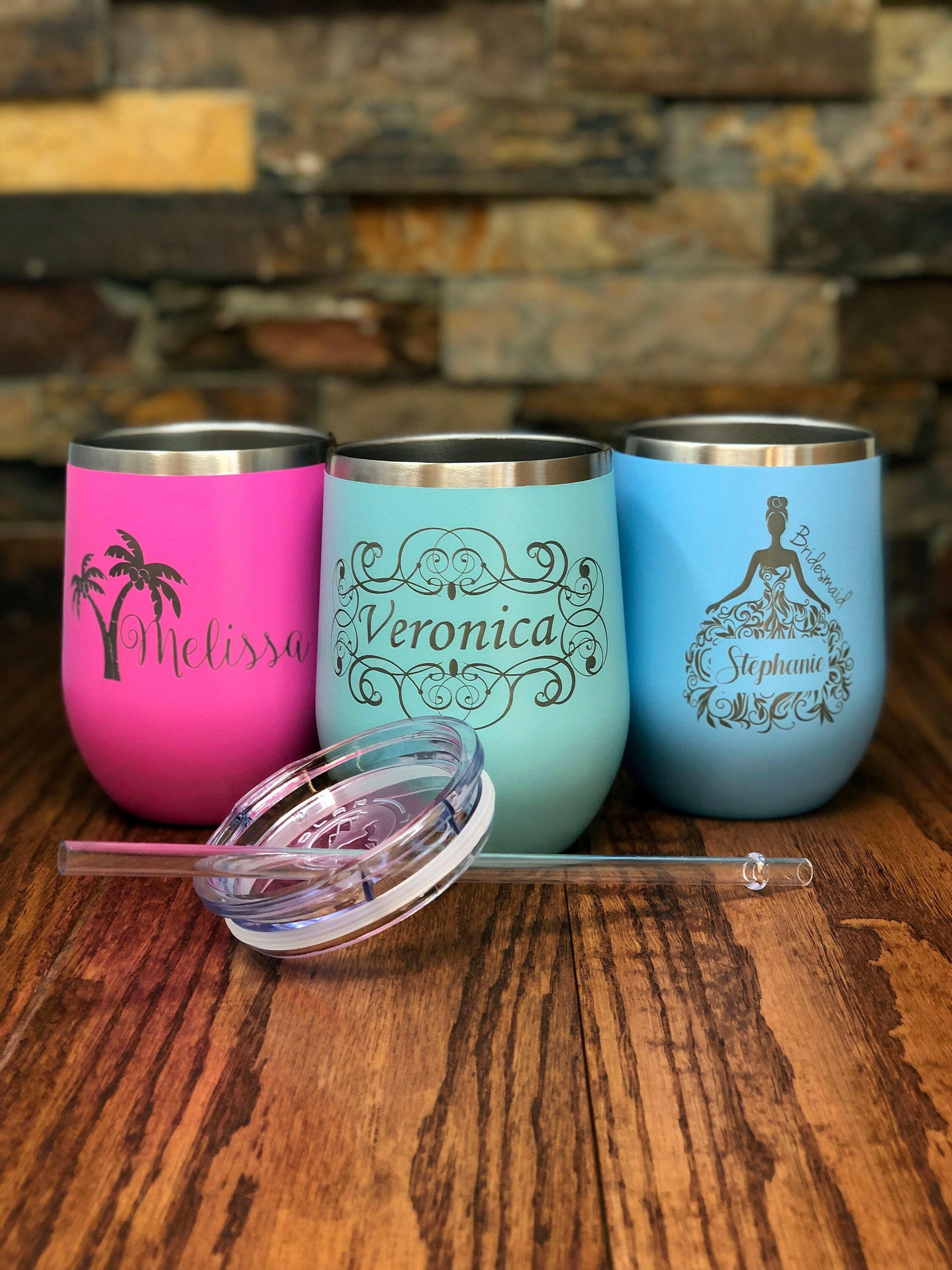 Personalized Wine Tumbler.