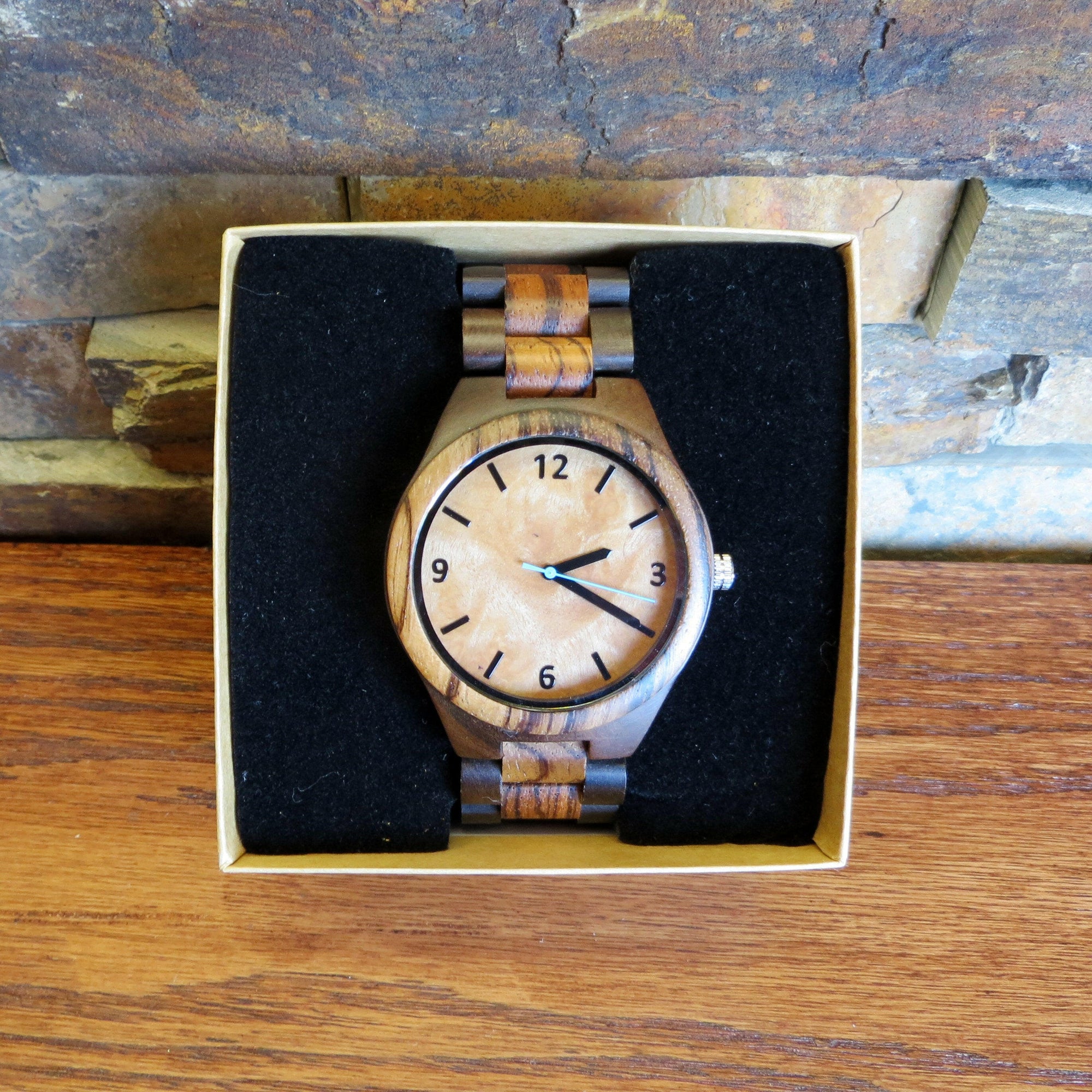 Personalized Mens Wooden Wrist Watch.