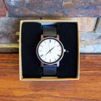 Wood Wrist Watch Personalized w Genuine Leather Band