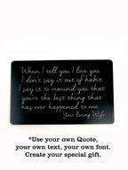 Personalized Wallet Note Card Insert