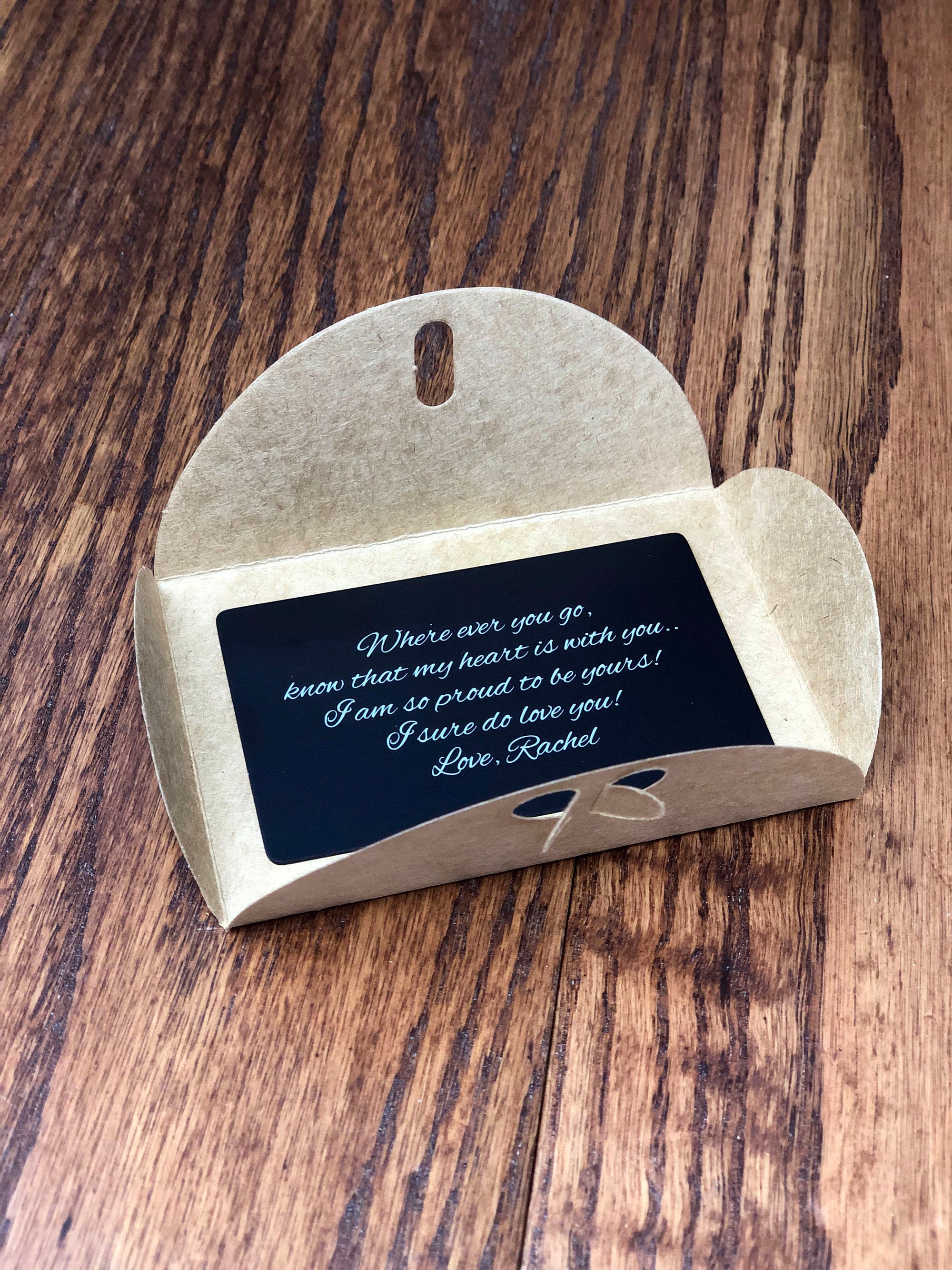 Personalized Wallet Note Card Insert