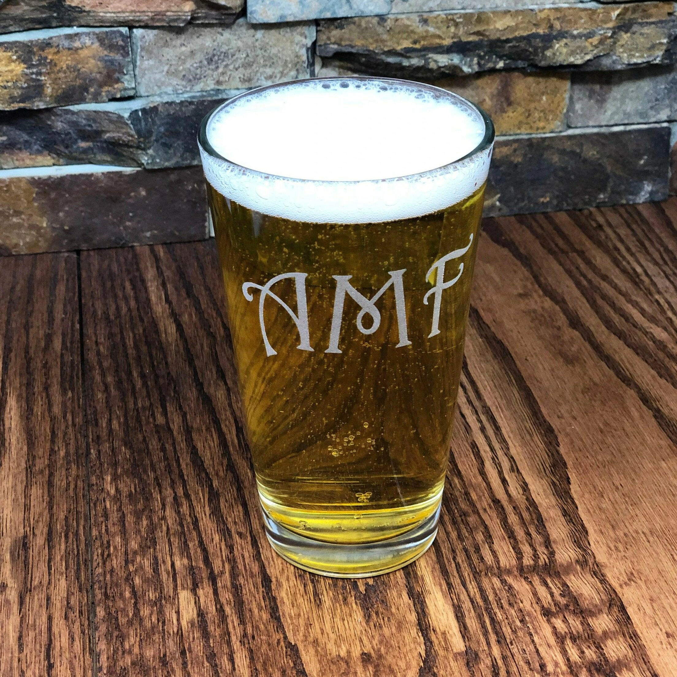 Personalized Pint Beer Glass.