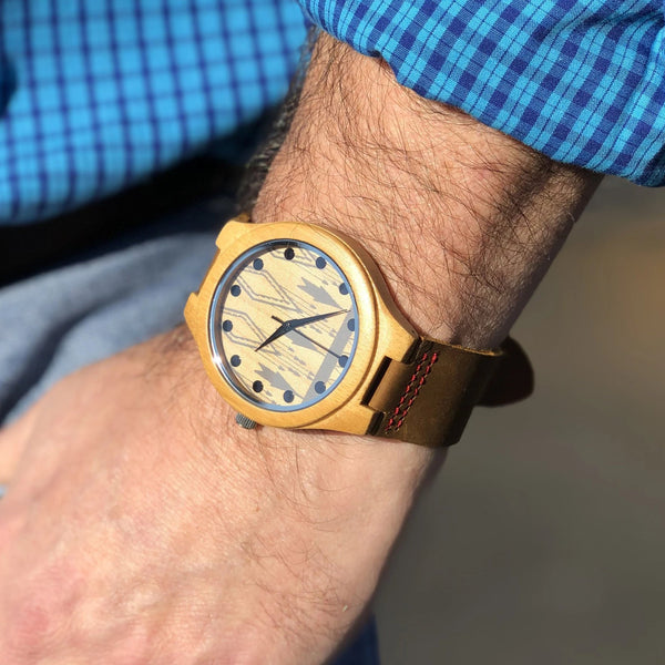 Bamboo Wooden Wrist Watch with Face Details