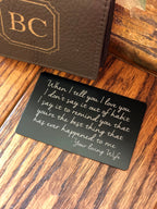 Tri Fold Mens Wallet Personalized with ID window