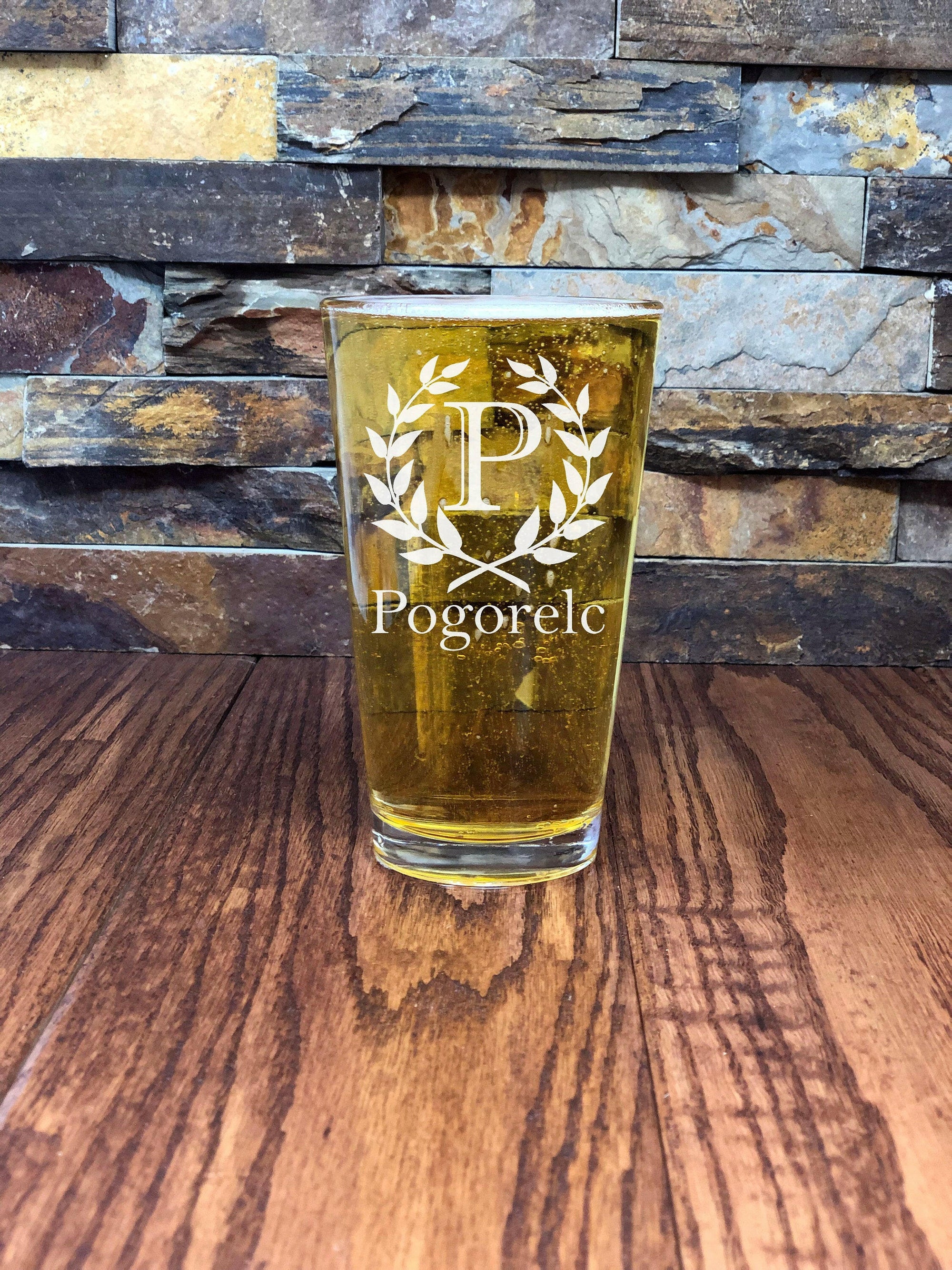 Personalized Pint Beer Glass.