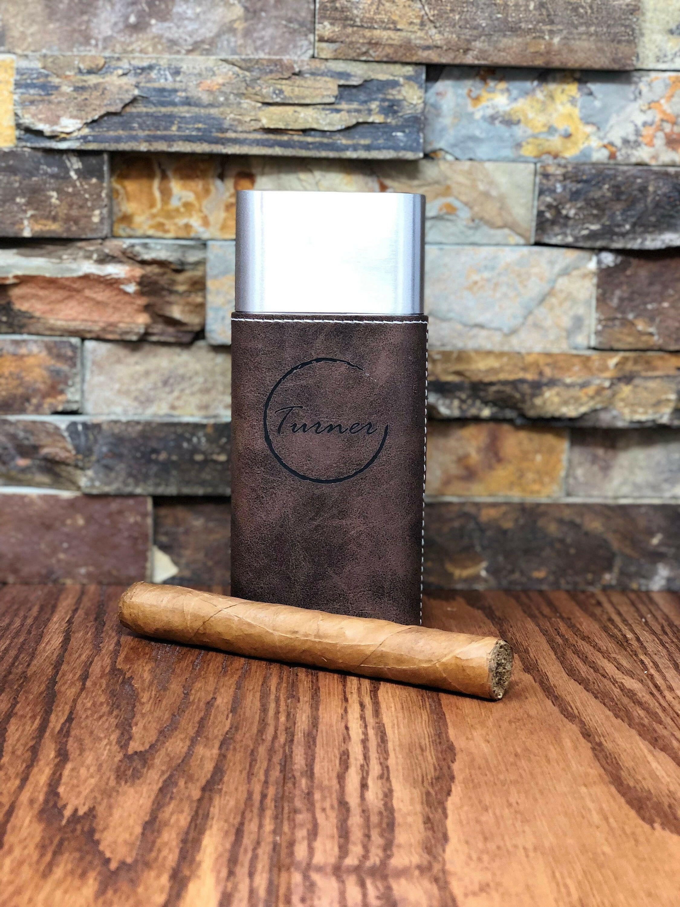Custom Cigar Case with Guillotine Cutter.