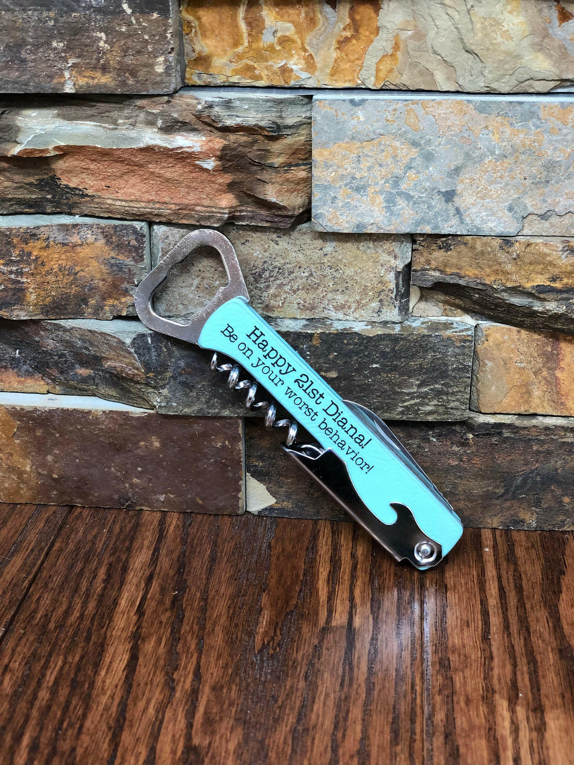 Personalized Beer Bottle and Wine Opener.