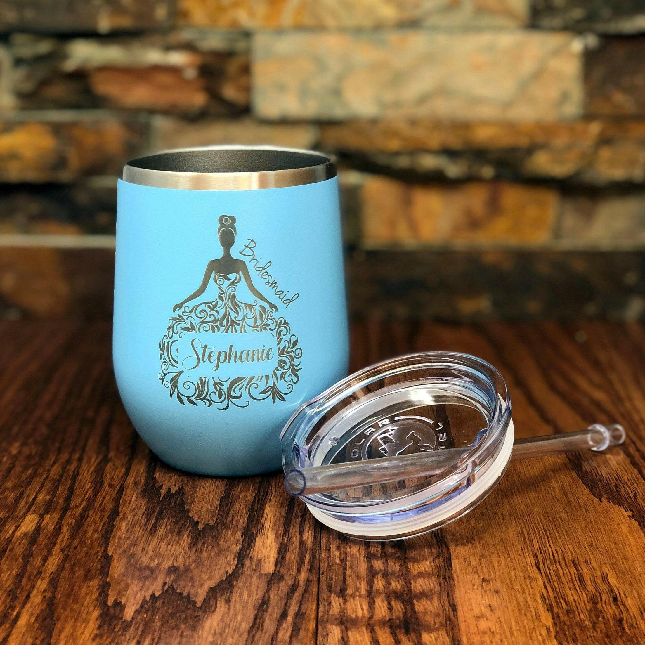 Personalized Wine Tumbler.