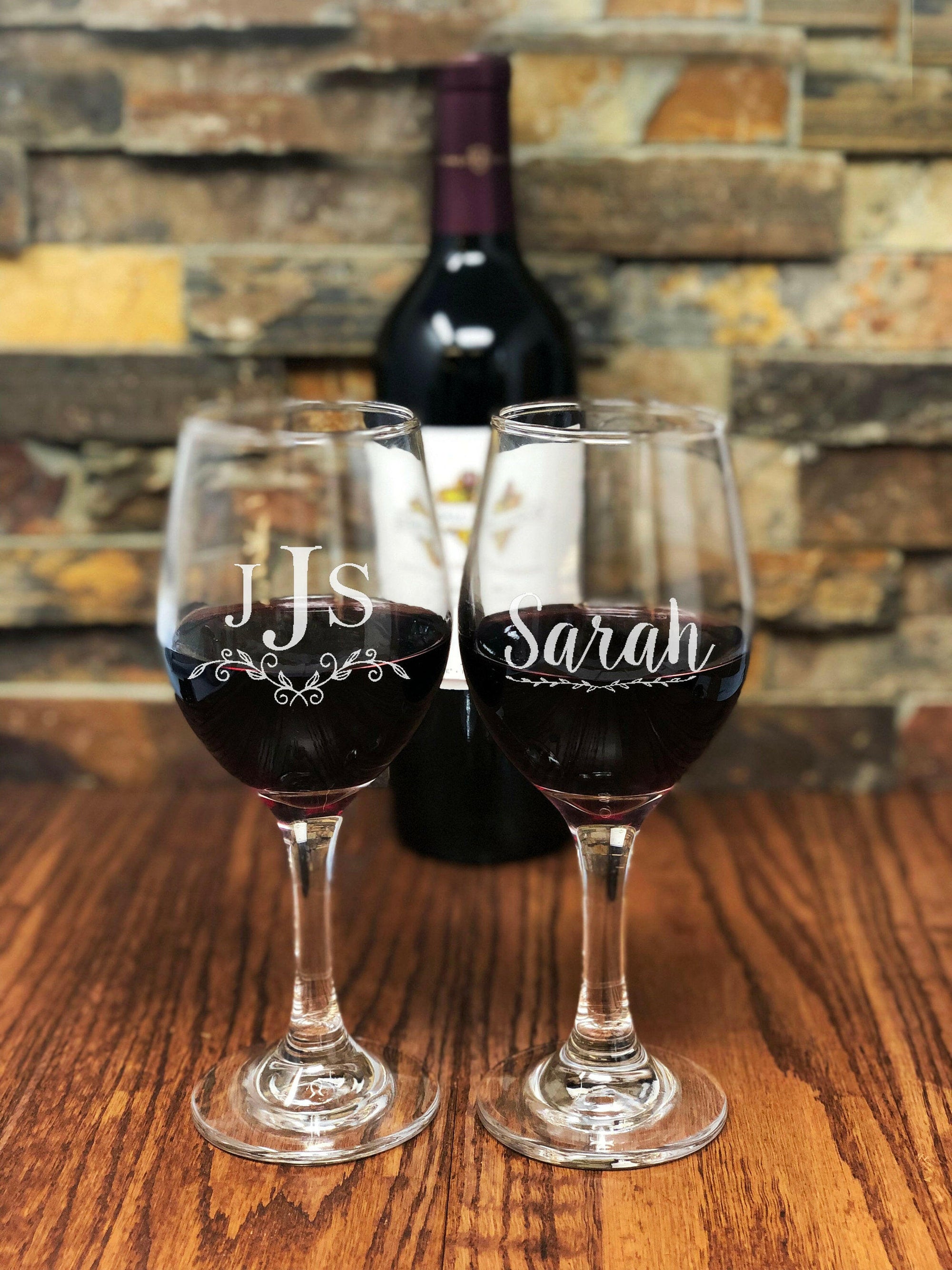 Personalized Wine Glass.