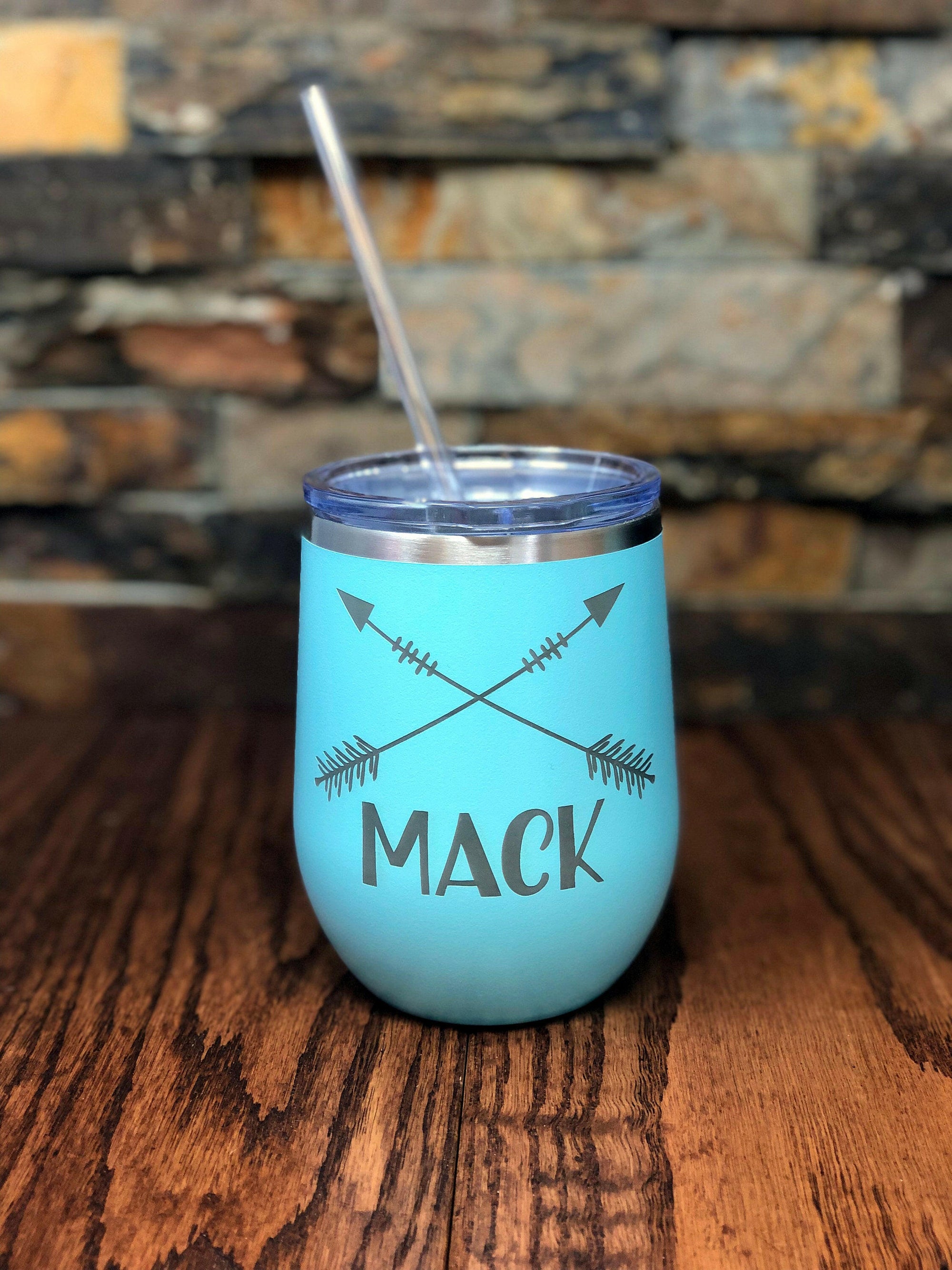 Engraved Stainless Steel Vacuum Insulated Wine Tumbler.