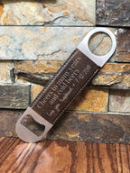 Personalized Leatherette Bottle Opener.