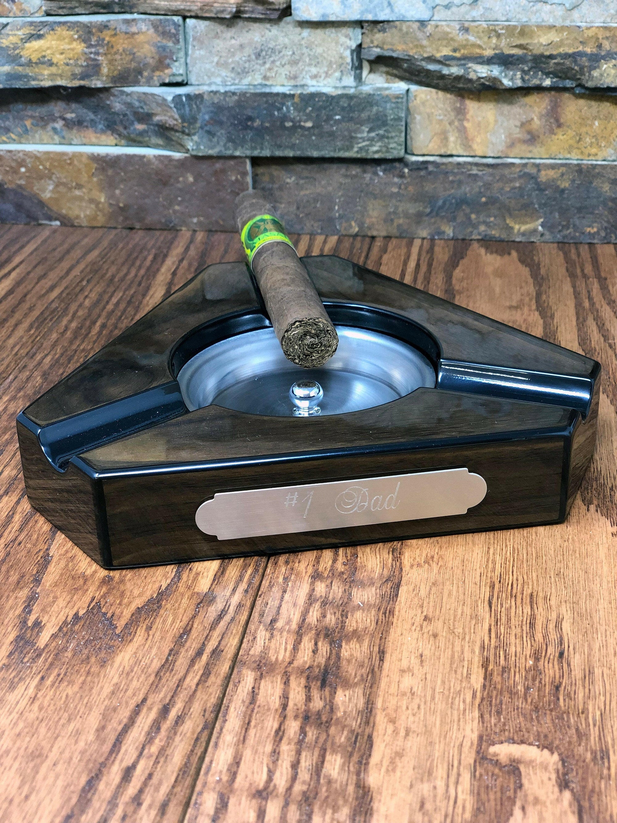 Personalized Multi Cigar Ashtray.