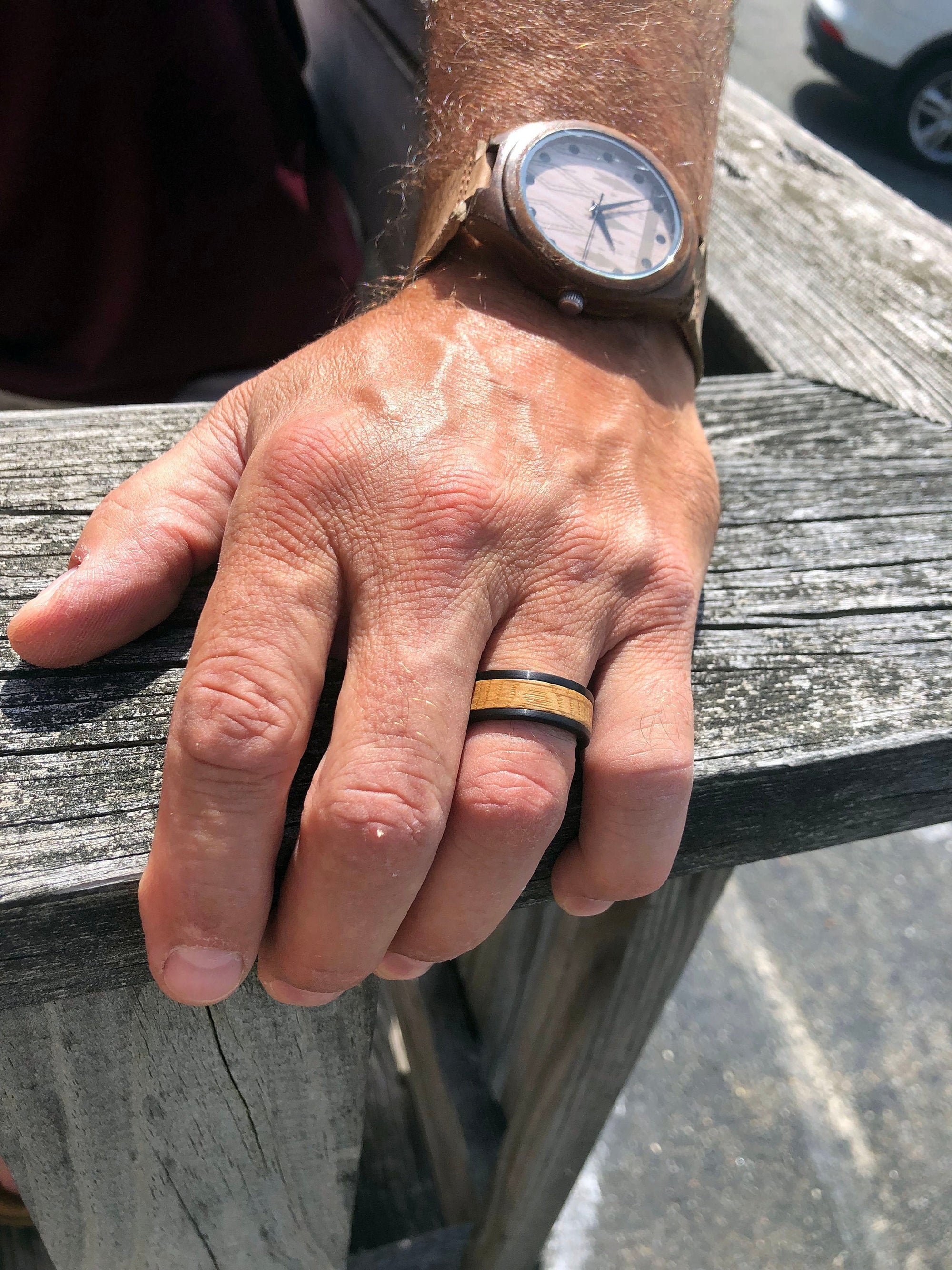Ultimate Men's Wood and Tungsten Ring