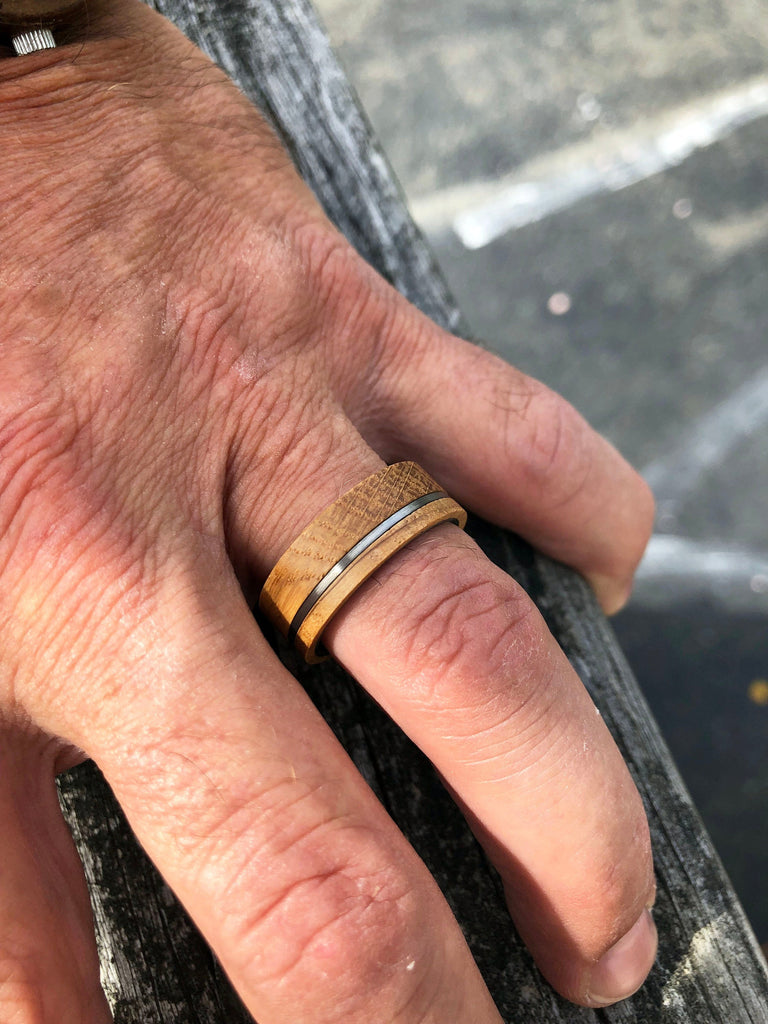 Wood and Tungsten Wedding Band for Men