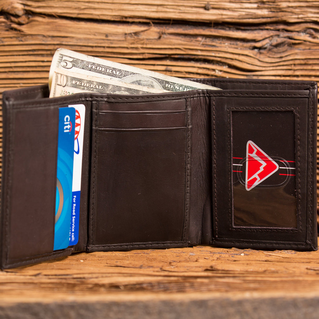 Monogrammed Leather Bi- Fold Wallet