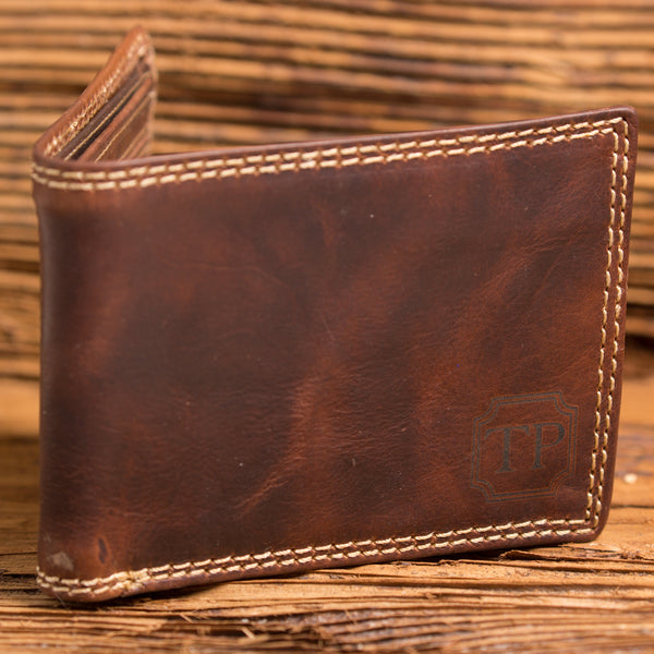Stunning Bi-Fold Personalized Leather Wallet