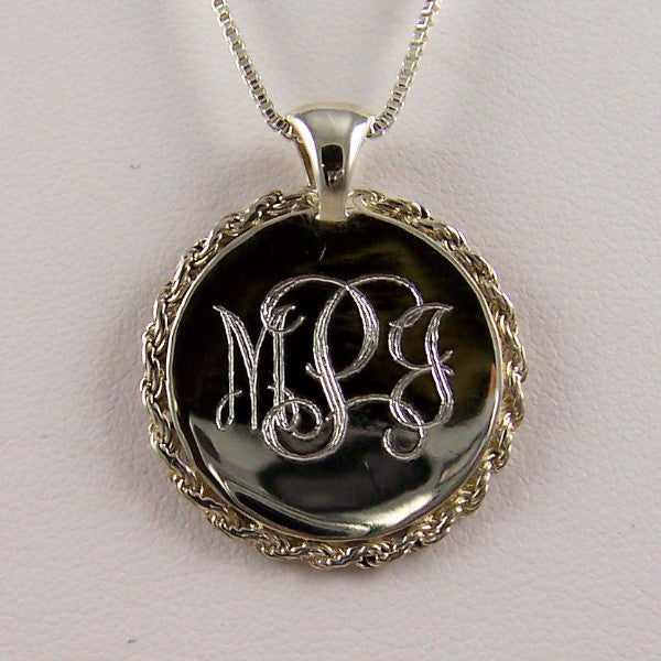 Sterling Silver Monogrammed Necklace