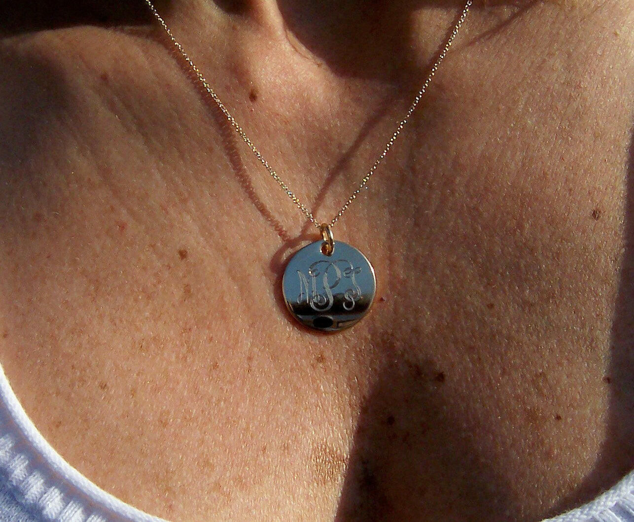 Gold filled Monogram Necklace.