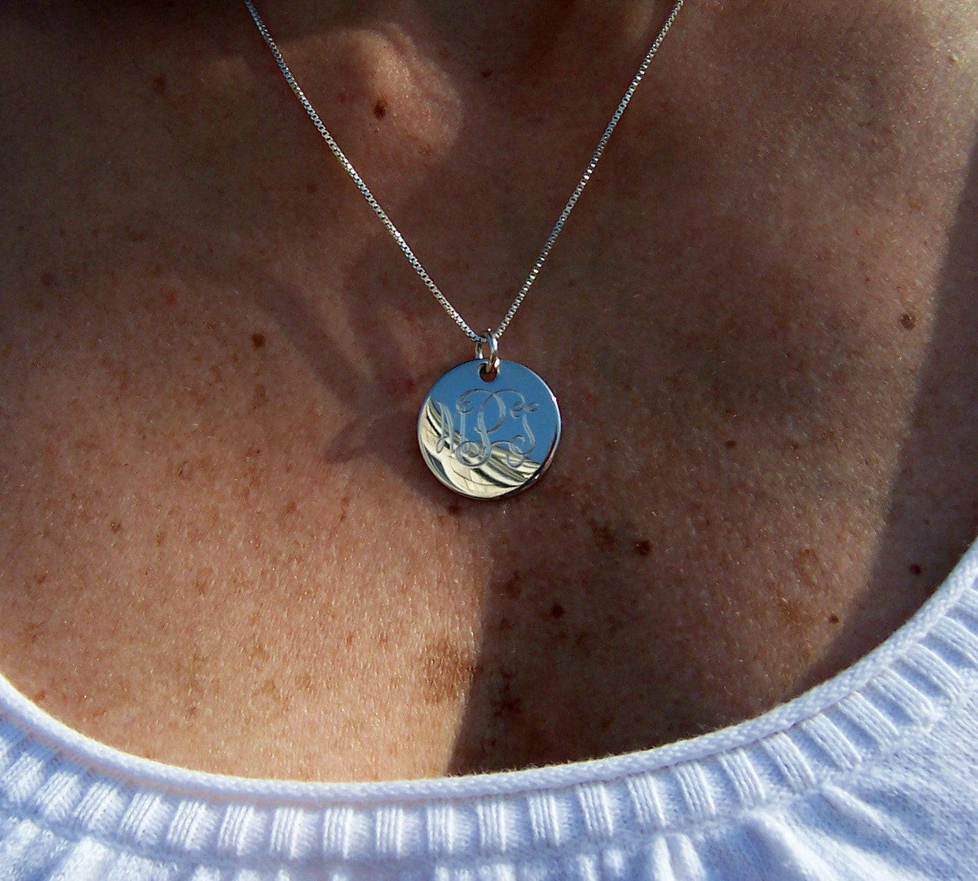 Sterling Silver Monogram Necklace.