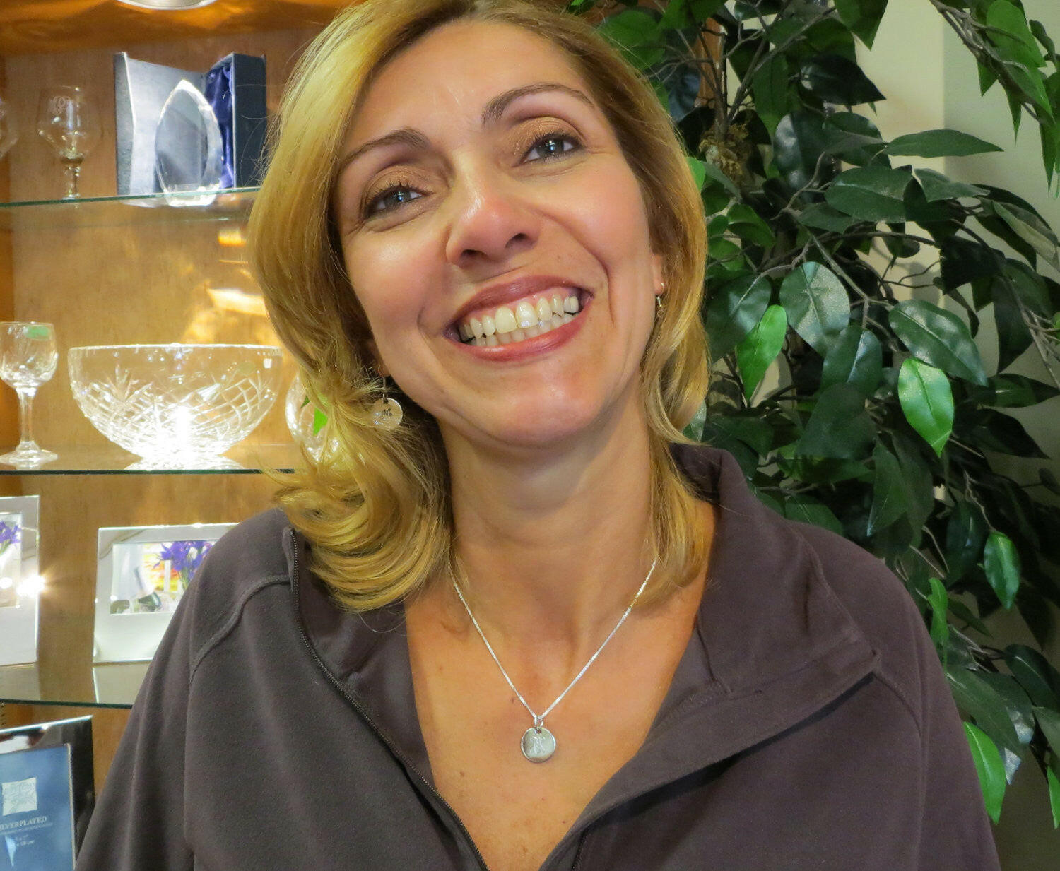 Mini Sterling Silver Monogram Necklace.