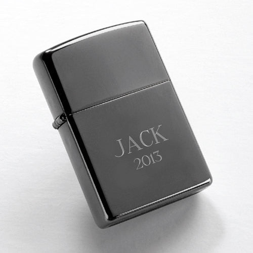 Personalized Black Ice Zippo Lighter.