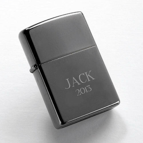 Personalized Black Ice Zippo Lighter.