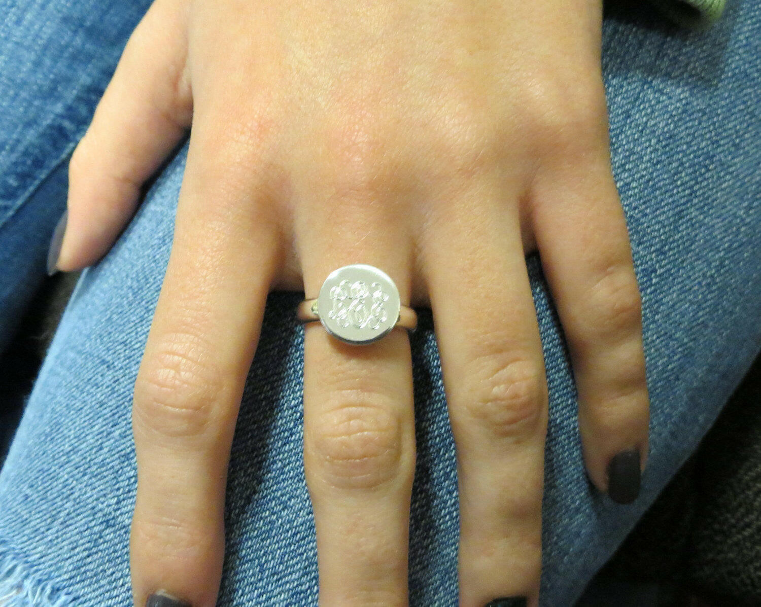 Monogrammed Ring.