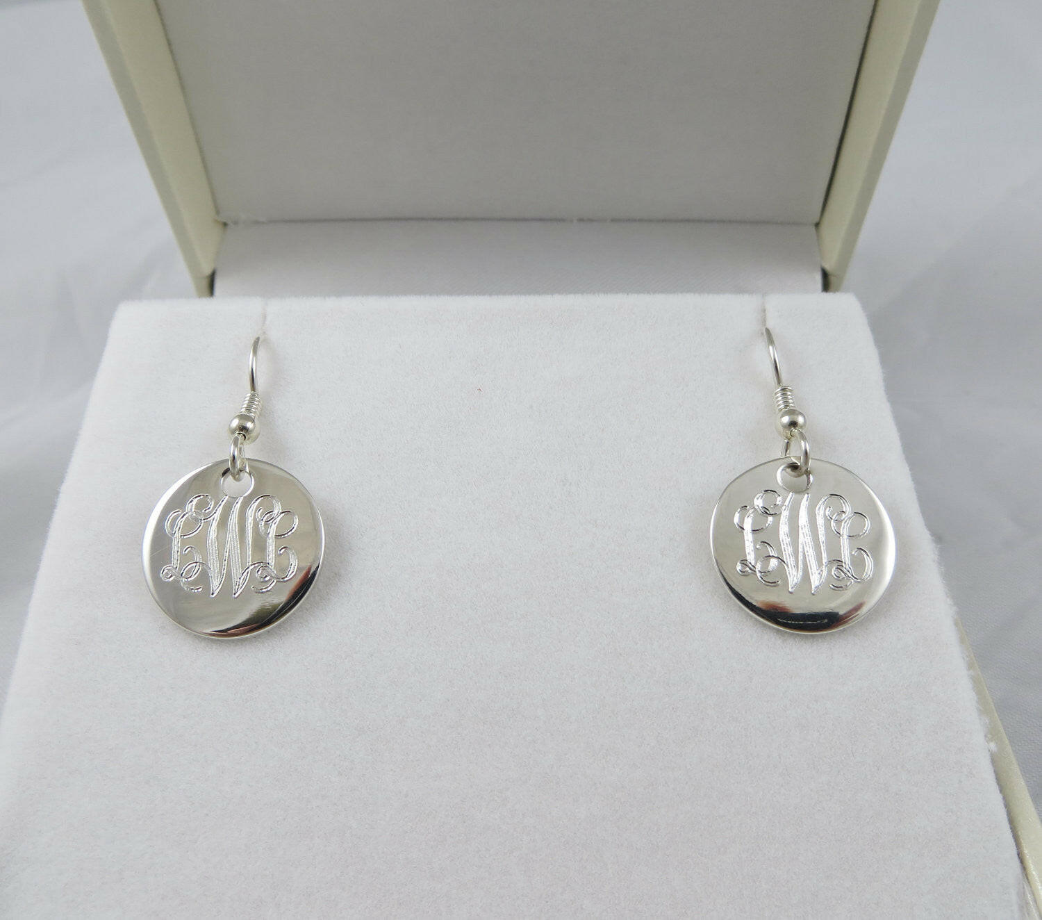 Monogrammed Earrings.