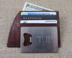 Leather Wallet with Bottle Opener
