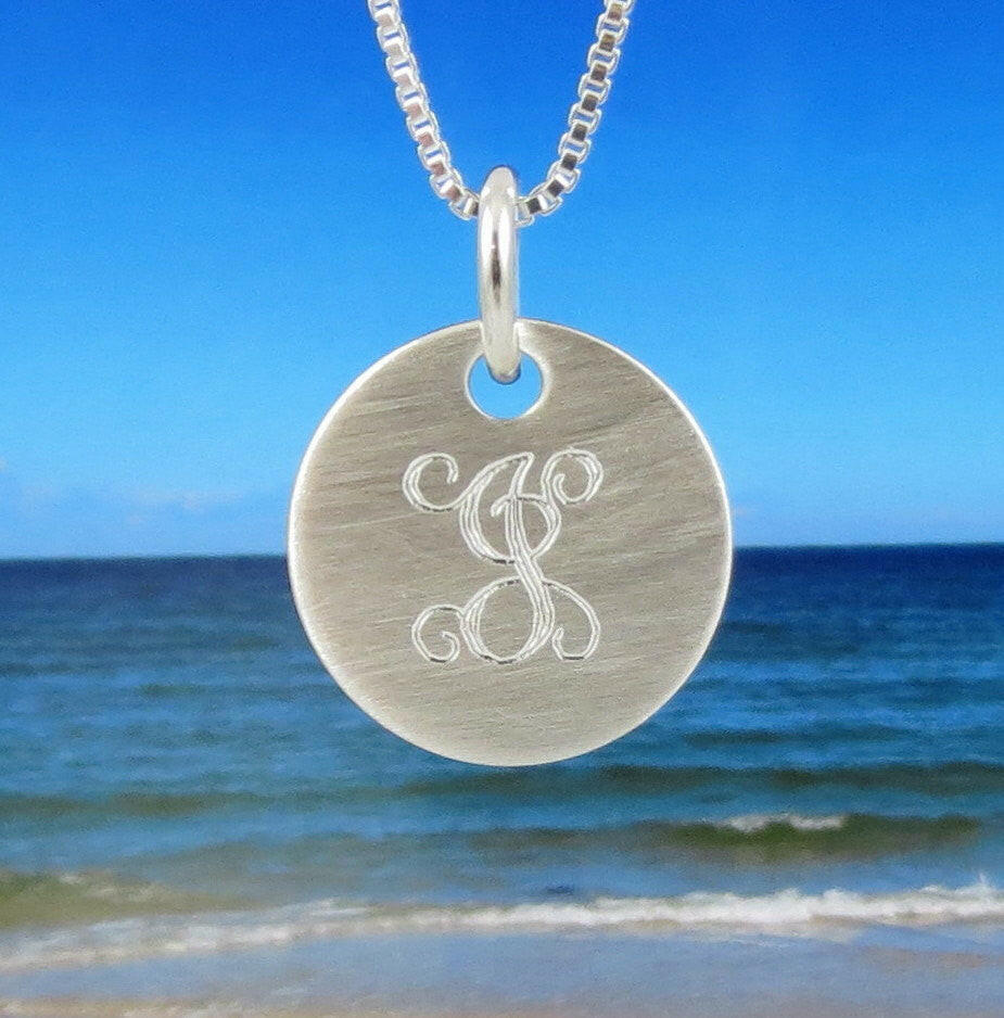 Silver Monogram Necklace.