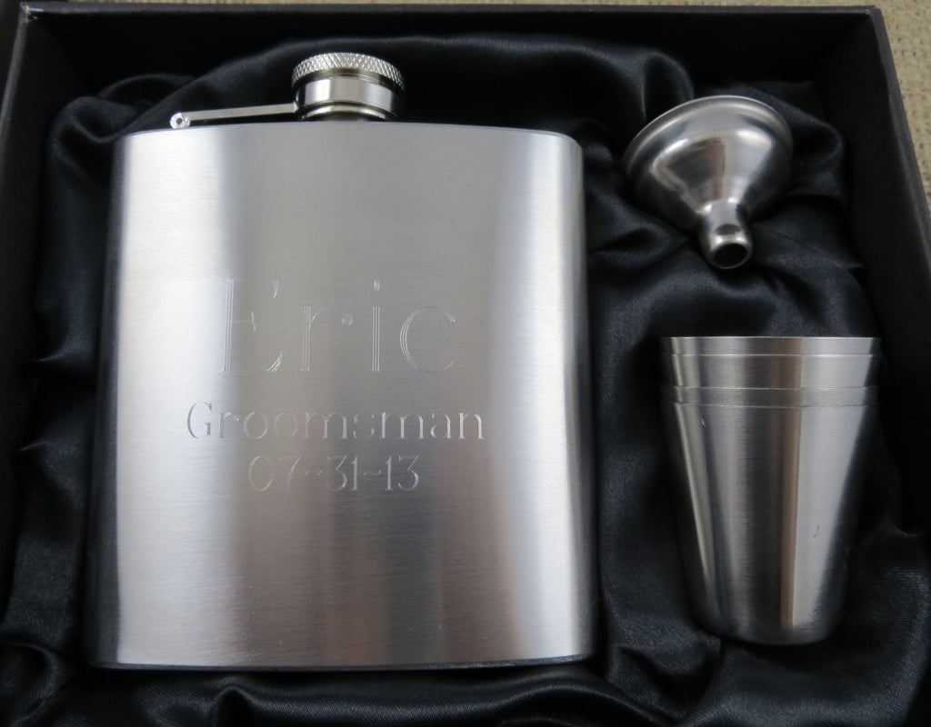 Personalized Flask with Shot and Funnell Gift Set