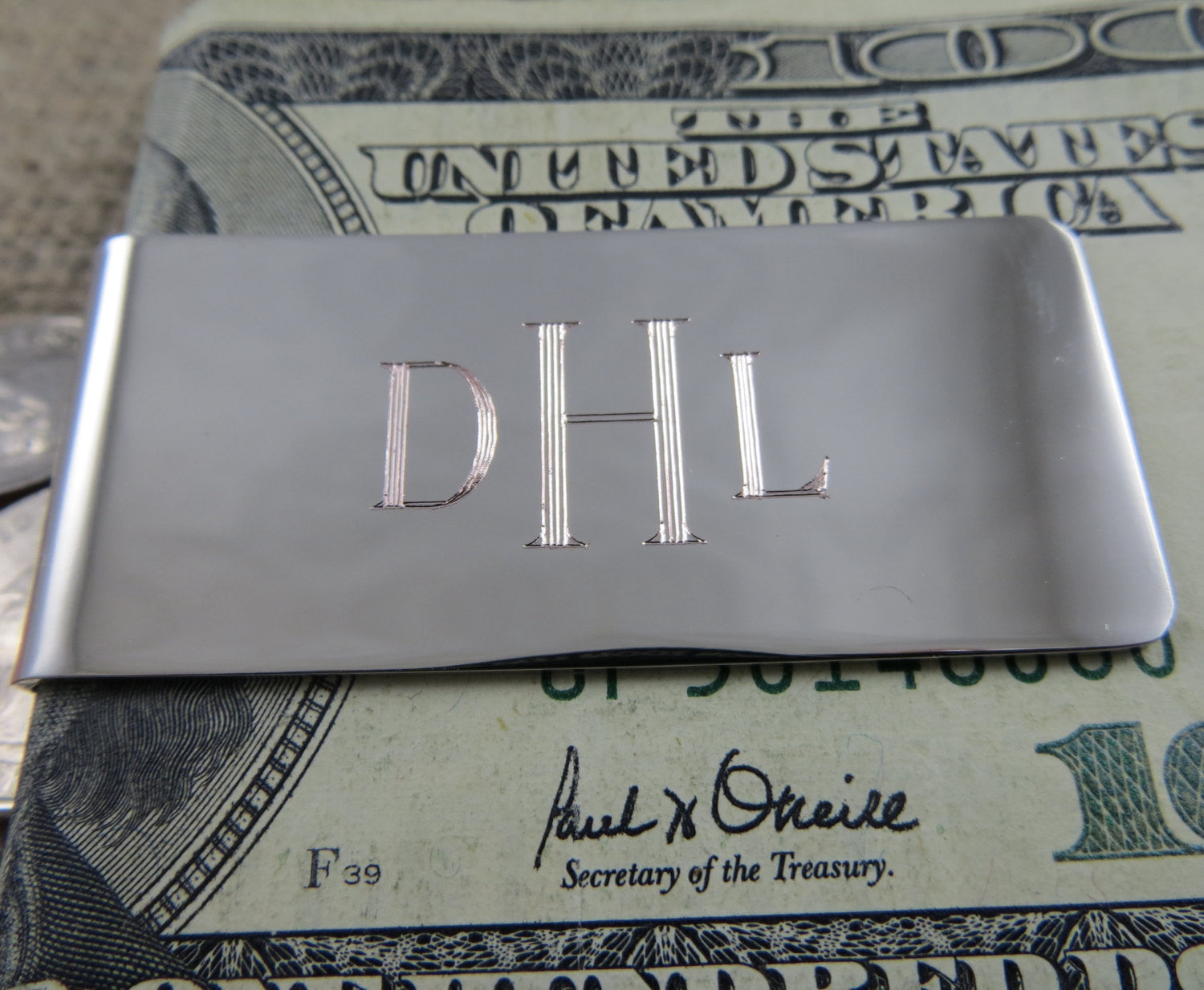 Silver toned Money Clip
