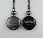 Personalized Mustache Pocket Watch.