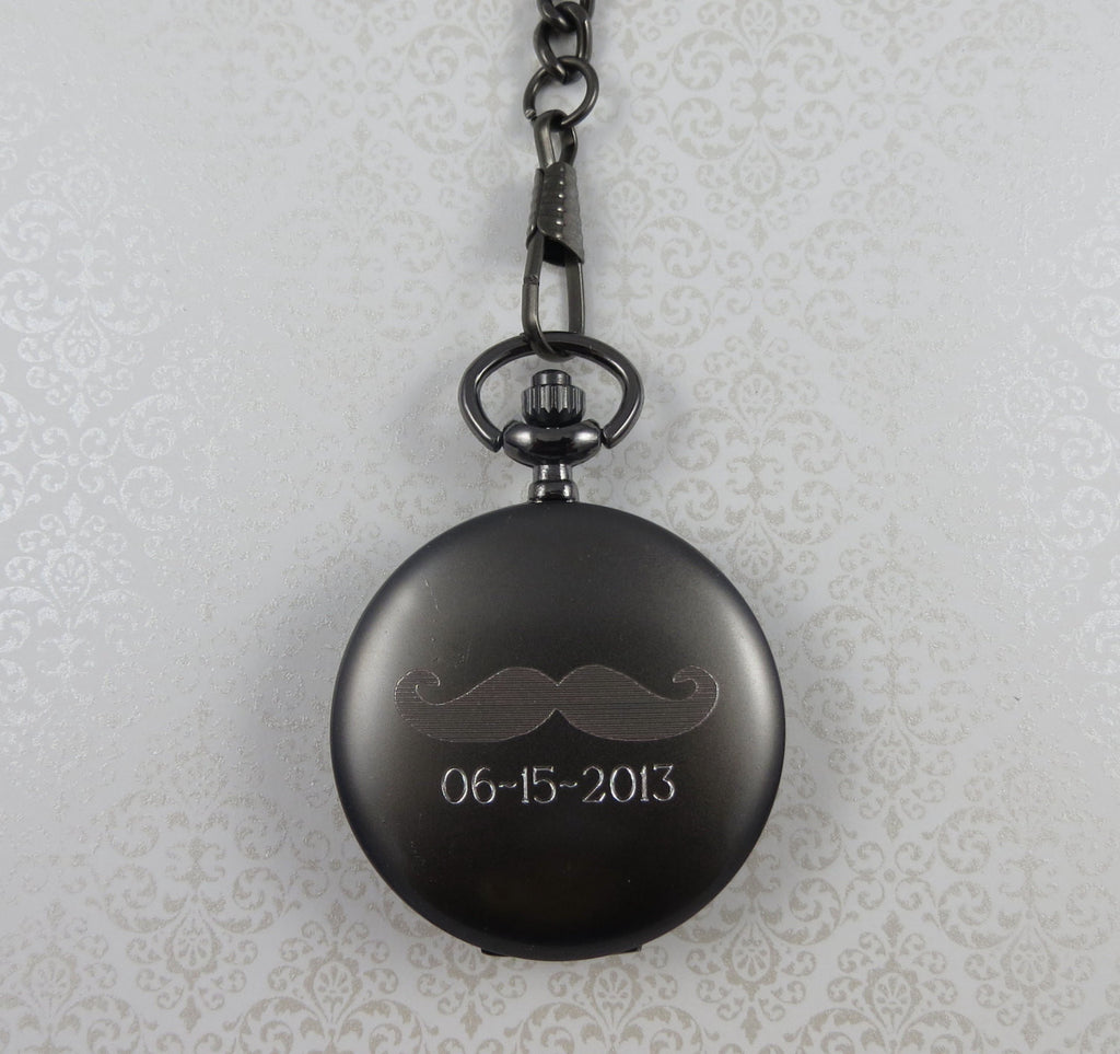 Personalized Mustache Pocket Watch