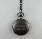 Personalized Mustache Pocket Watch.