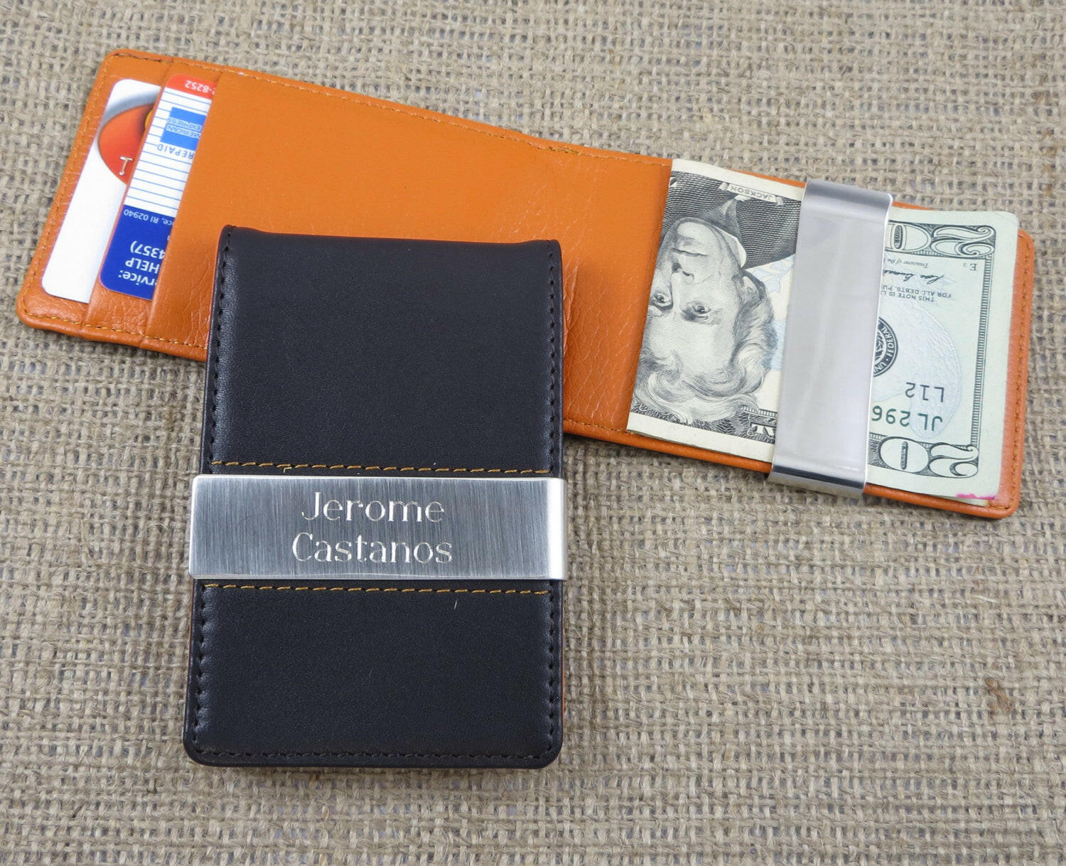Leather Wallet w/ Money Clip.