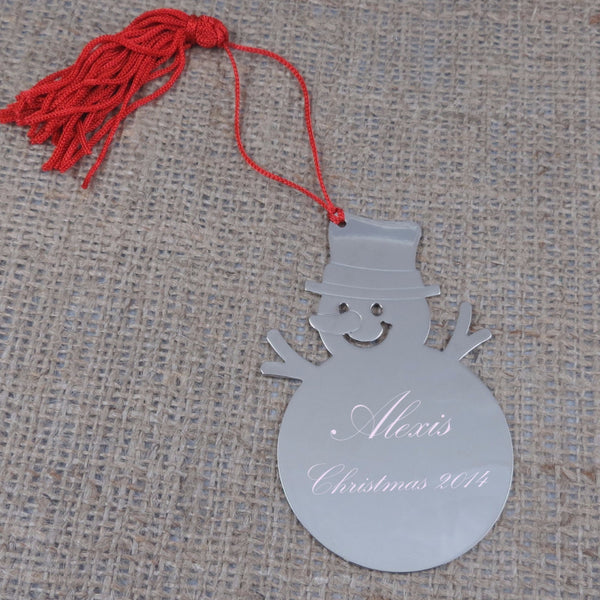 Snow Man Christmas Ornament