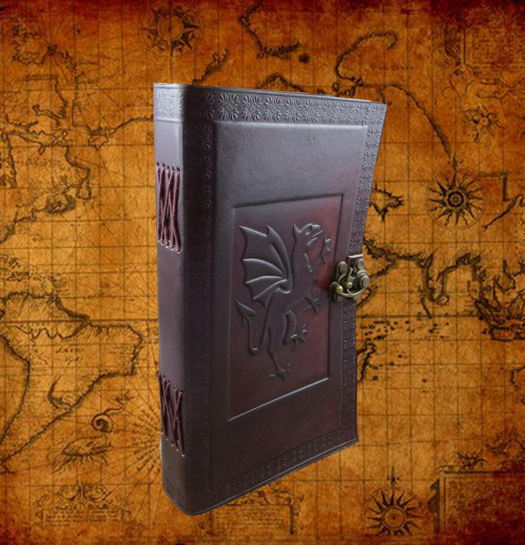 Personalized Leather Dragon Journal.