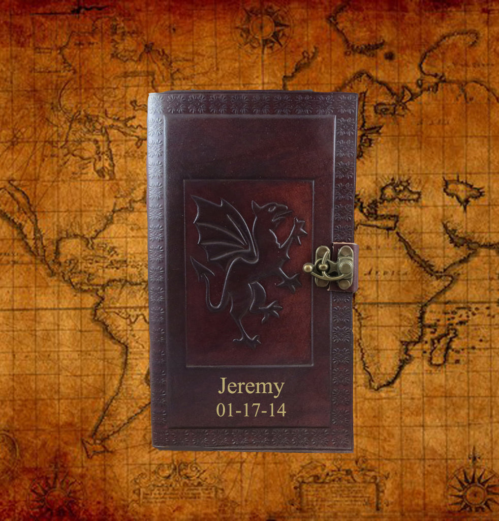 Personalized Leather Dragon Journal