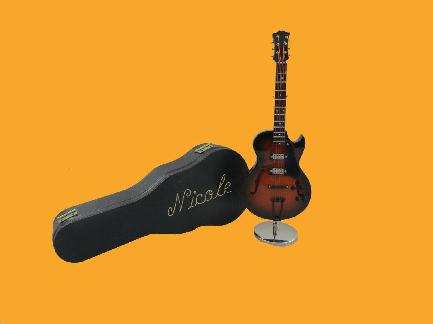 Personalized Miniature Gibson Guitar.